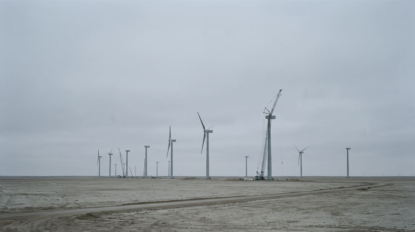 Turbines under construction